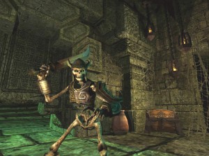 A skeleton warrior